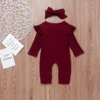 0-24M Newborn Baby Girl Boy Cotton Clothes Knitted Romper Jumpsuit Autumn Outfits 2PCS Set ► Photo 3/6