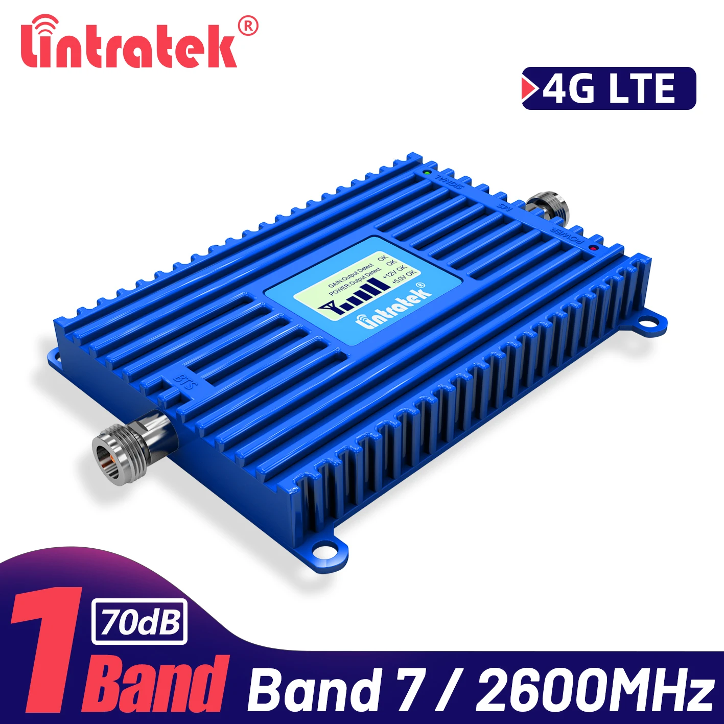 Повторитель сигнала Lintratek 4G LTE 70 дБ 2600 МГц | Мобильные телефоны и аксессуары