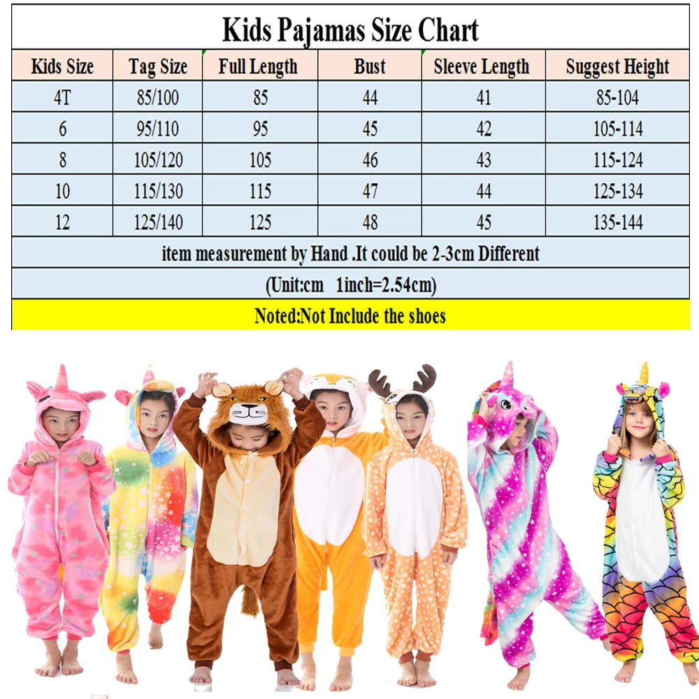 pajamas for kid girl Soft Kigurumi Pajamas Animel Cartoon Cosplay Costume Sleepwear Unisex Women Men Pajama Unicorn Oneises  Homewear Adult Jumpsuits best children's sleepwear