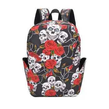 

Travel Backpack Purse Skull Mini Cute Lightweight Canvas Outdoor School Satchel Rucksack Daypack for Teens Girls WoMan