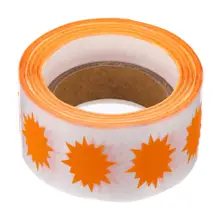 

1 Roll/500pcs Decorative Stickers Fluorescent Color Label Explosion Pattern Label Stickers Cartoon Reward Sticker Waterproof