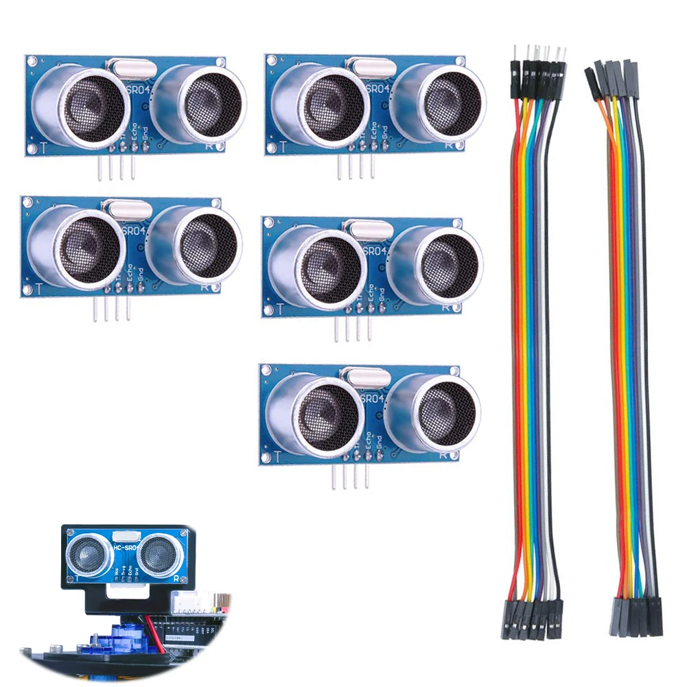 

5PCS Module Distance Sensor HC-SR04 For R3 Mega2560 Distance Sensor Robot XBee With Electronic