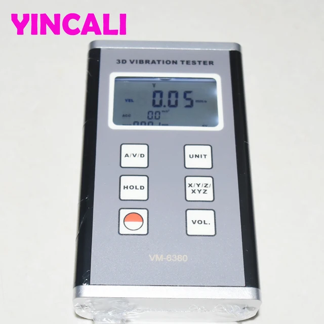 Multifunctional Digital Vibration Meter VM6380 3Axis Piezoelectric