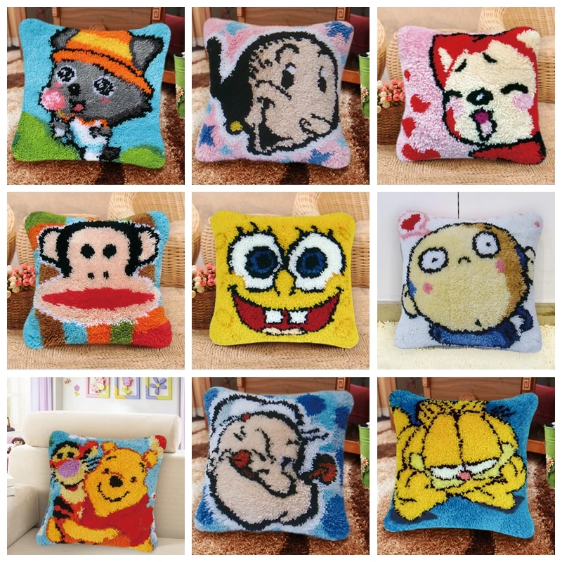 

Cute Anime Animal Set For Needlework Carpet Embroidery Sale Sets Latch Hook Rug Do It Yourself Smyrna DIIY  