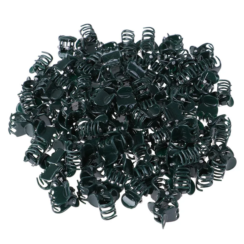 100Pcs/Bag Garden Plant Support Clips Flower Orchid Stem Clips for Vine Support
