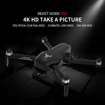 

SG906 Pro WIFI FPV Drone,Selfie Foldable Aircraft Neutral Plastic with 4K HD Camera GPS Smart following Black 1