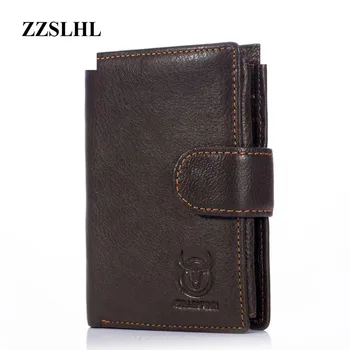 

Brand New Genuine Leather MEN Wallet CASUAL Short Trifold Hasp Zipper Wallet Money Purse Bag Card Holder Coin Pocket Cowhide Bag