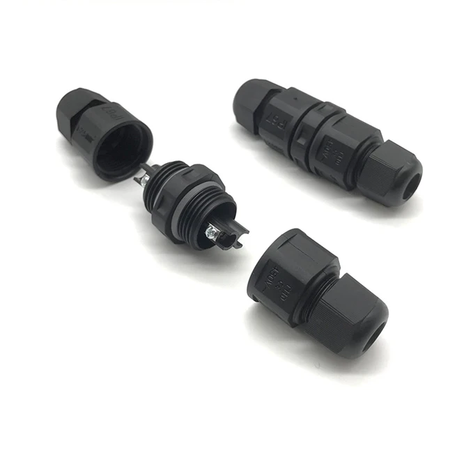 

2 / 3 Pole Core Joint Outdoor IP67 Waterproof Electrical Cable Wire Connector Connector Adapter Screw Locking Cable Industrial