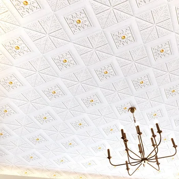 

20203d Three-dimensional Wall Sticker Ceiling Decoration Adhesive Paper Living Room Ceiling Soundproof Soft Package Wallpaper Ad