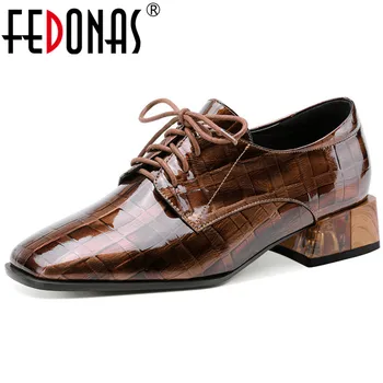 

FEDONAS Mary Janes Shallow Women'S Summer Shoes 2020 New High Heels Pumps Classic Platforms Wedged Genuine Leather Shoe Woman