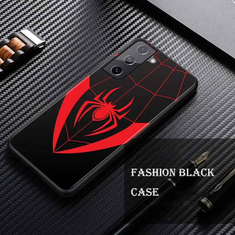 cute phone cases for samsung  Spider Man Logo Silicone Cover For Samsung Galaxy S21 S20 FE Ultra S10 S10E Lite S9 S8 S7 Edge Plus Phone Case silicone cover with s pen
