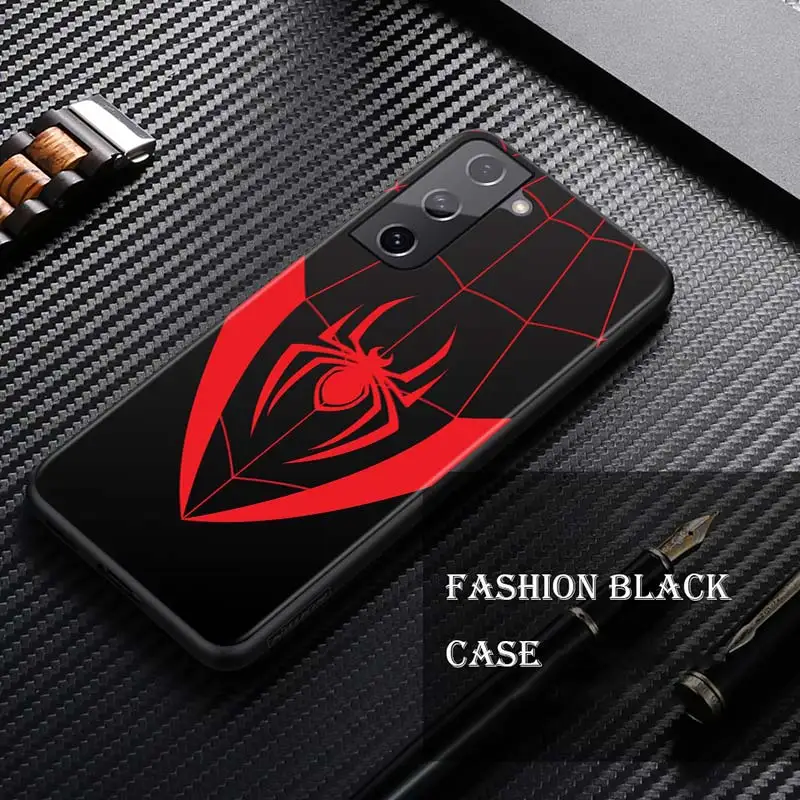 cute phone cases for samsung  Spider Man Logo Silicone Cover For Samsung Galaxy S21 S20 FE Ultra S10 S10E Lite S9 S8 S7 Edge Plus Phone Case silicone cover with s pen Cases For Samsung