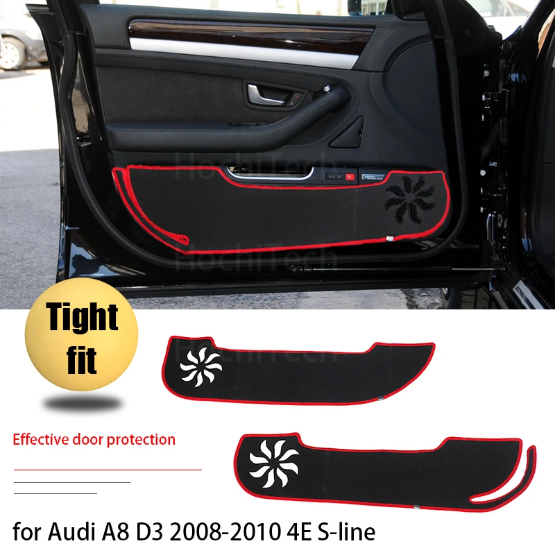 

Защитный ковер, аксессуары, защитный коврик, внутренняя защита двери для Audi A8 D3 08-10 4E S-line X5M, Противоударная наклейка на дверь автомобиля