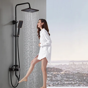 

Shower Faucet Set Shower System Household Shower Handheld Shower Head Set Wall-mounted Shower Faucet Bathroom Big Top Shower