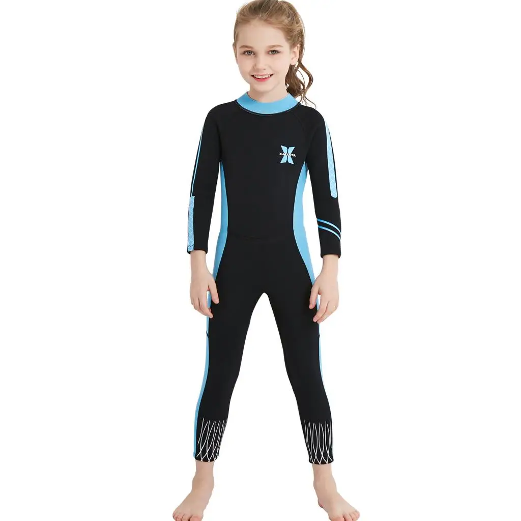 2.5MM Neoprene Wetsuits Kids Swimwears Diving Suits Long Sleeves One Pieces Full Body Wetsuit Surfing Swimwear Diving Suits 