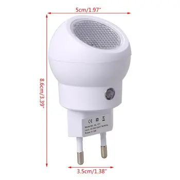 

LED Night Light 360Degrees Rotation Light Sense Auto Switch ON OFF Plug And Play For Babyroom Bedroom Bathroom Yard Q0KF