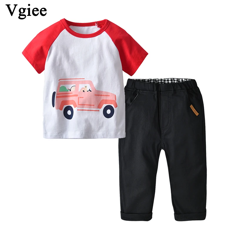 

Vgiee Boys Set Clothes Outfit Baby 11.11 Boy Children Kids Set Short Print Car Clothing Birthday Party Wedding CC765