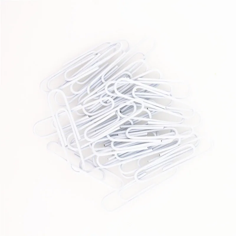 High Quality White Notebook Bookmark binder Paperclips Accessories Paper Clips Binding Office Stationary Supplies paper clips binder clips