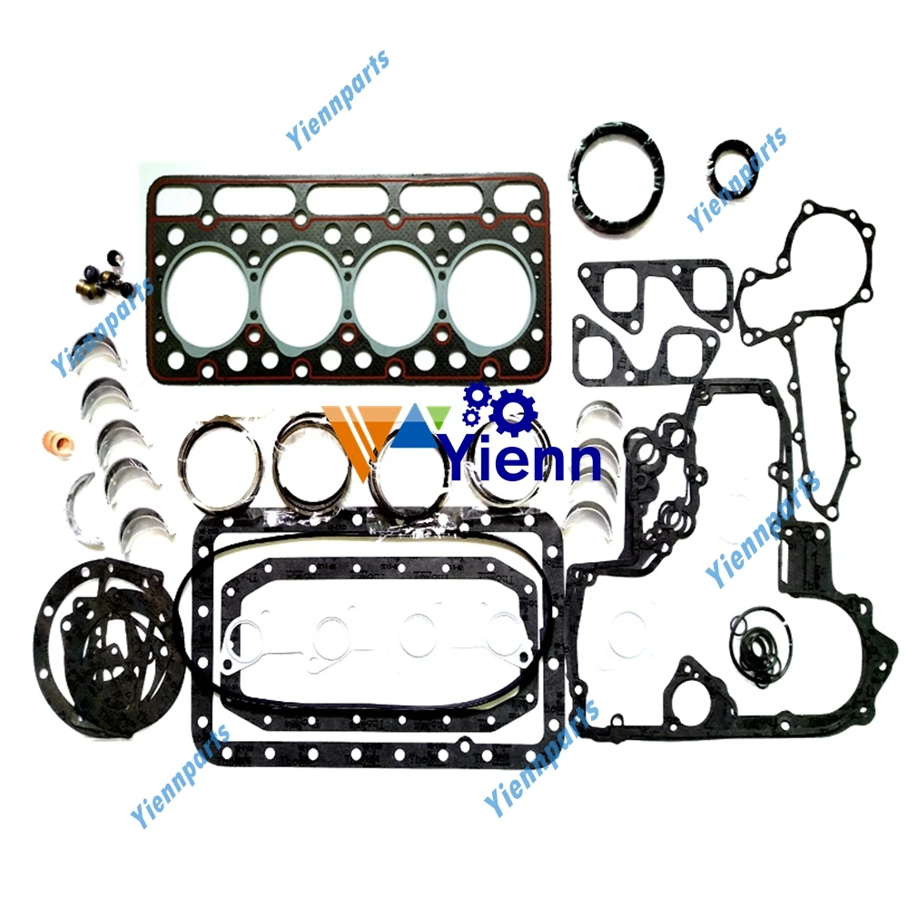 

For Kubota V1701 Overhaul Re-ring Kit Piston Ring Gasket Bearing Set LOADERS Excavator Tractor Diesel Engine Repair Parts