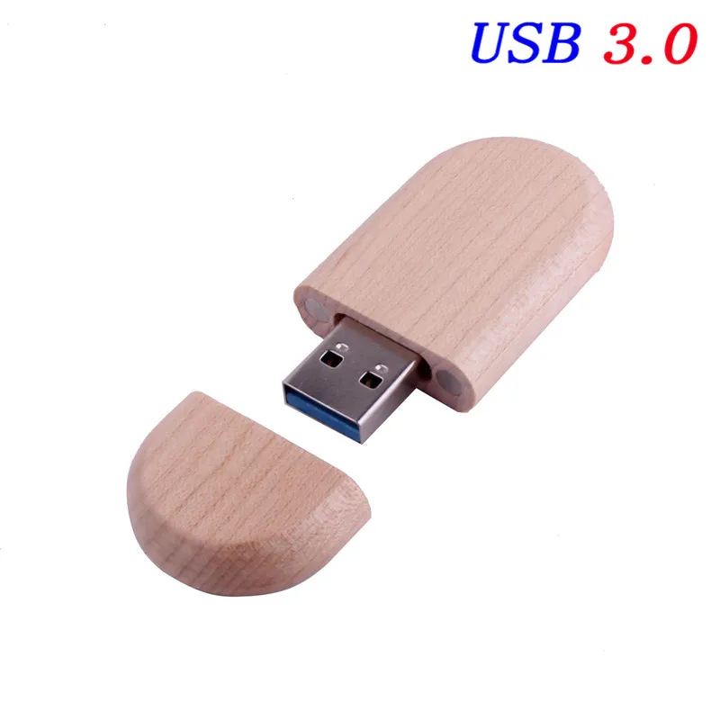 JASTER USB 3,0 логотип на заказ Деревянный usb+ коробка персональный логотип ручка-накопитель 8 ГБ 16 ГБ 32 ГБ usb флеш-накопитель Флешка карта памяти - Цвет: Maple