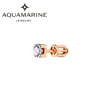 

Silver single earring aquamarine 43507-s-g-a with cubic zirconia