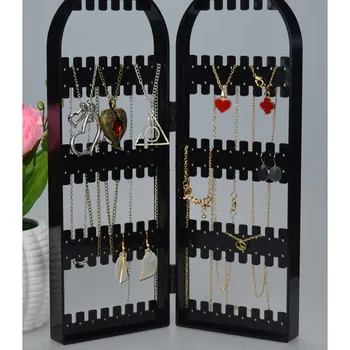 

Multifunctional 2 120-hole Earring Necklace Display Rack Creative Folding Exquisite Jewelry Rack