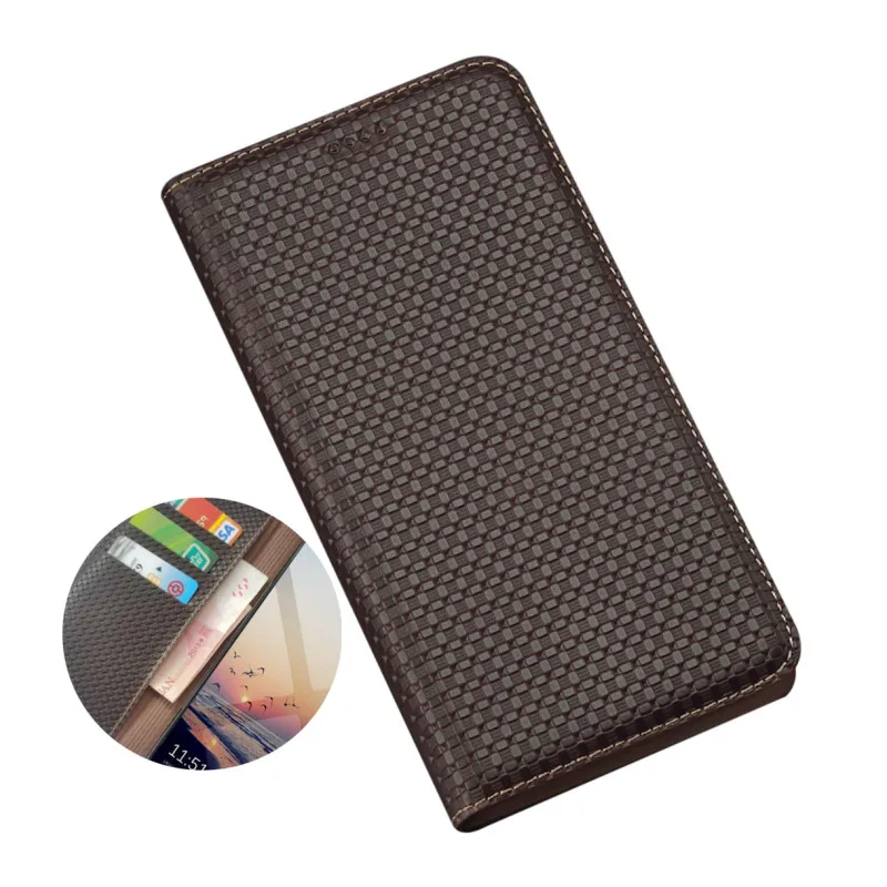 Wallet flip case genuine leather card holder holster for Xiaomi Mi6X phone Mi6 kickstand cover capa | Мобильные телефоны и