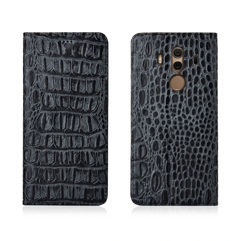 

Crocodile Back Pattern Genuine Real Leather Magnetic Flip Phone Bag For Huawei Mate 20 Pro/Huawei Mate 20 Phone Case Coque Funda