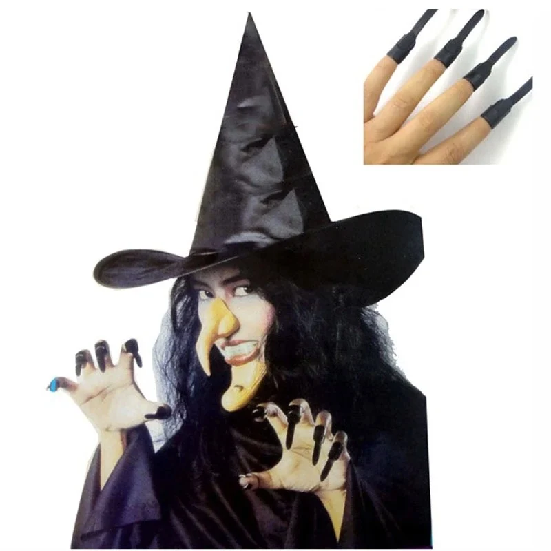 

Halloween Props Witch Fingers Nail Set Long Fake Nose For Halloween Party Costume