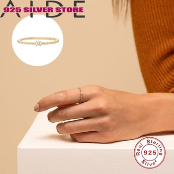 

Aide 925 Sterling Silver for women Crystal Engagement Claws Design Hot Sale Rings AAA Zircon Cubic elegant rings Wedding Jewelry