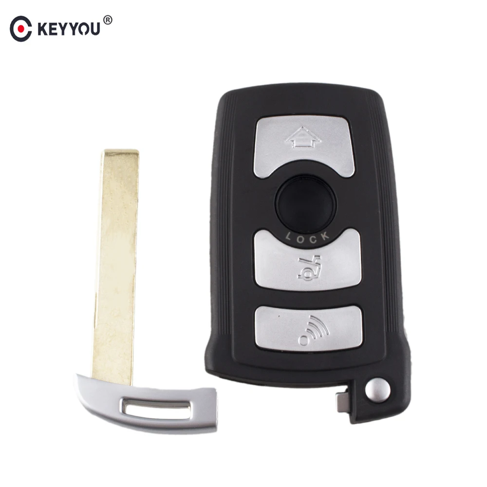 

KEYYOU Remote 4 Button Car Key Case Styling Cover For BMW 7 Series E65 E66 E67 E68 745i 745Li 750i 750Li 760i Fob Car Key Shell