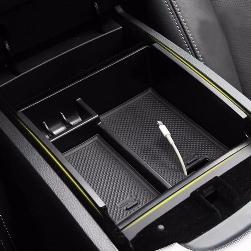 Interior Armrest Storage Box Organizer Holder 1pcs For Infiniti Q50 2013-2018
