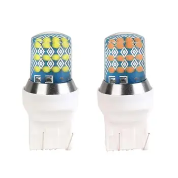 

2x Strobe Flashing T20 3157 7443 LED Car Bulbs for Brake Light Turn Signal Lamp Pure Rich Color DIY at Will Individualization
