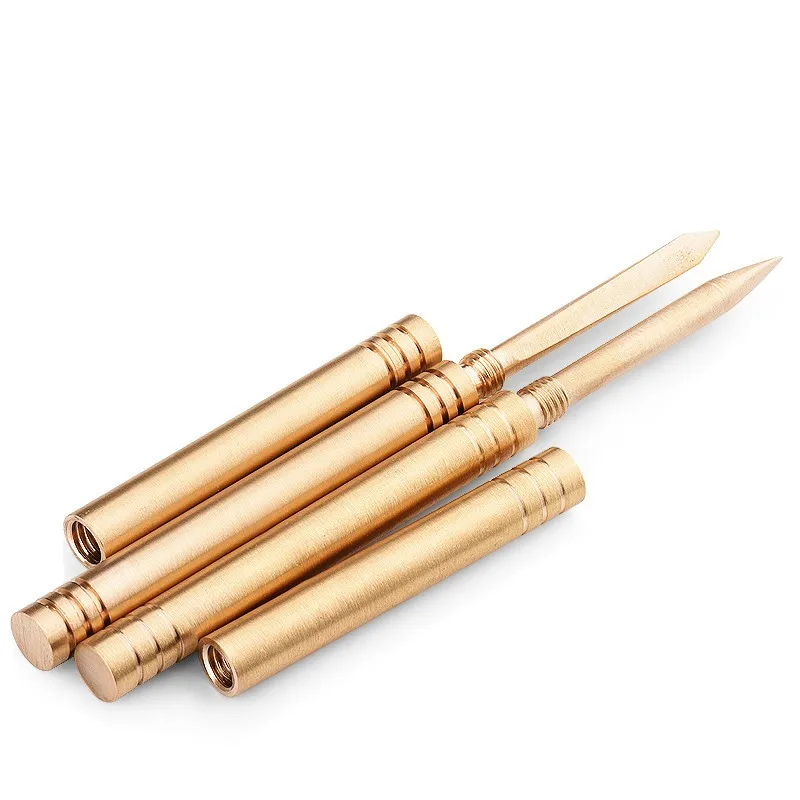 Brass Pu 'er Tea Knife for Kitchen, Pure Copper, Kung Fu Knife, Open Tea Prying, Needle Accessories