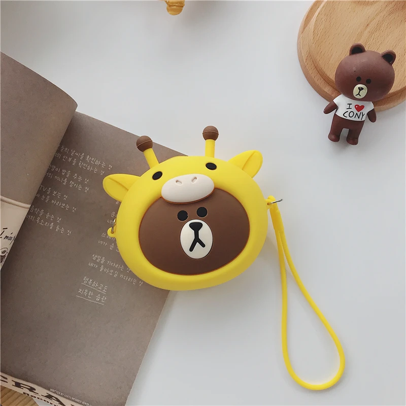coin purse Мини-молния кредитный держатель для карт наушники держатель для карт маленькая сумка для Airpod чехол для женщин силикагель мультфильм кошелек - Цвет: coin purse