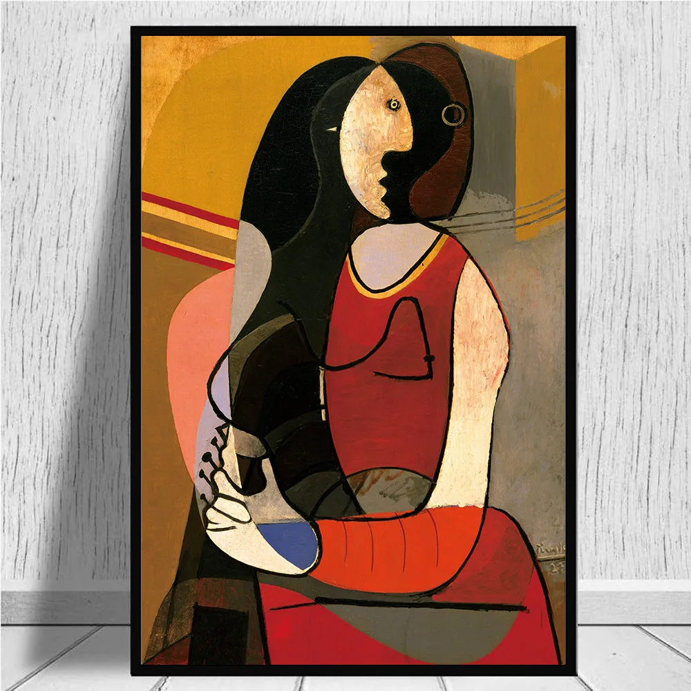 Seated Woman Pablo Picasso Canvas Paintings Reproductions World Famous Art Prints Abstract Wall Pictures Living Room | Дом и сад