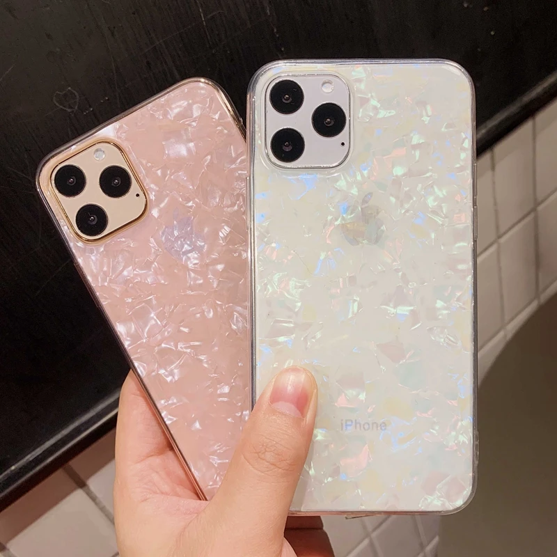 Glitter Shell Pattern Sparkle Bling Crystal Clear Soft TPU Phone Case For iPhone X XR XS 11 Pro Max 8 7 6 6s Plus Silicone Cover |
