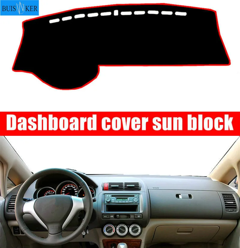 

For Honda Fit Jazz 2004-2007 Dashboard Cover Mat Dash Pad Anti-UV Sun Shade Auto Instrument Cover Carpet Car Styling Accessories