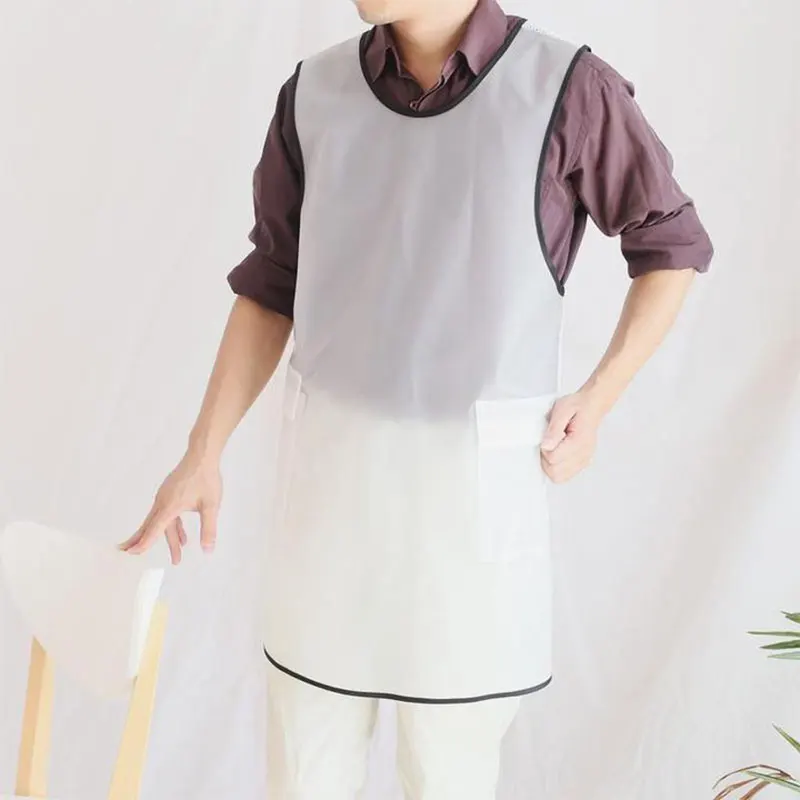 Transparent Water and Oil Resistant Kitchen Apron Professional Chef Apron for Housewives Men Women TN88
