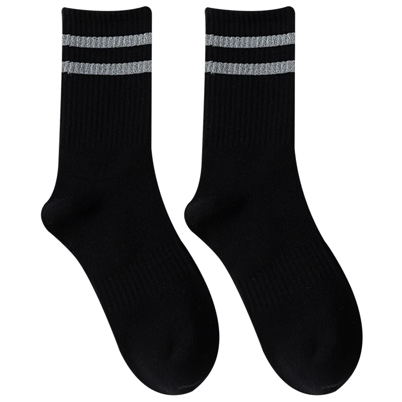 Двухполосные женские носки без пятки Светоотражающие весенние и осенние зимние ins трендовые уличные сетчатые красные мужские хлопковые носки для студентов