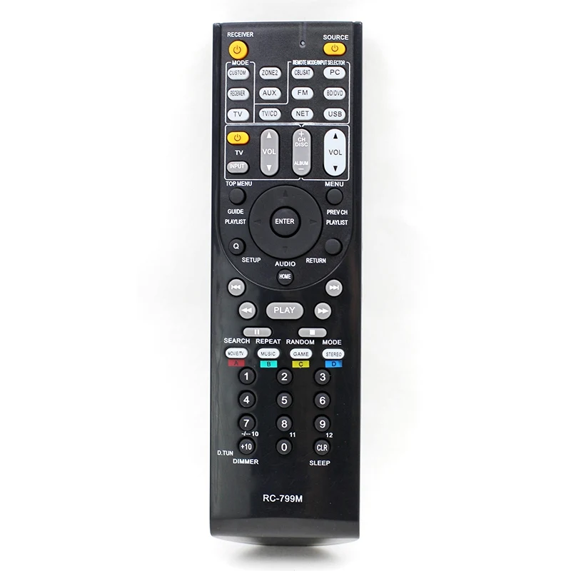 

New Power Amplifier Remote Control RC-799M For ONKYO TX-SR507 577 HT-S6200 R670 Black