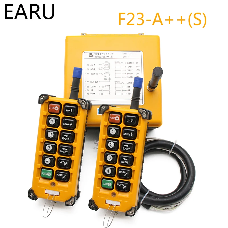 

220VAC 12V 24V 36V 380V Wireless Crane Remote Control F23-A++S Industrial Remote Control Hoist Crane Push Button Switch