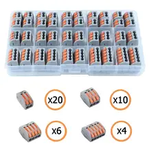 Рычаг-гайки 2/3/4/5 проводник комбинированный компактный провод разъемы ассортимент Карманный пакет 2 3 4 5 порт Быстрый Соединительный разъем