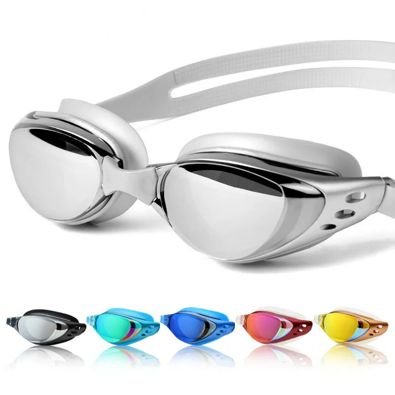 Professional Swim Glasses Unisex Swimming Goggles Waterproof anti-fog UV Protection Surfing Swim Caps Earplugs Nose Clip Set 6