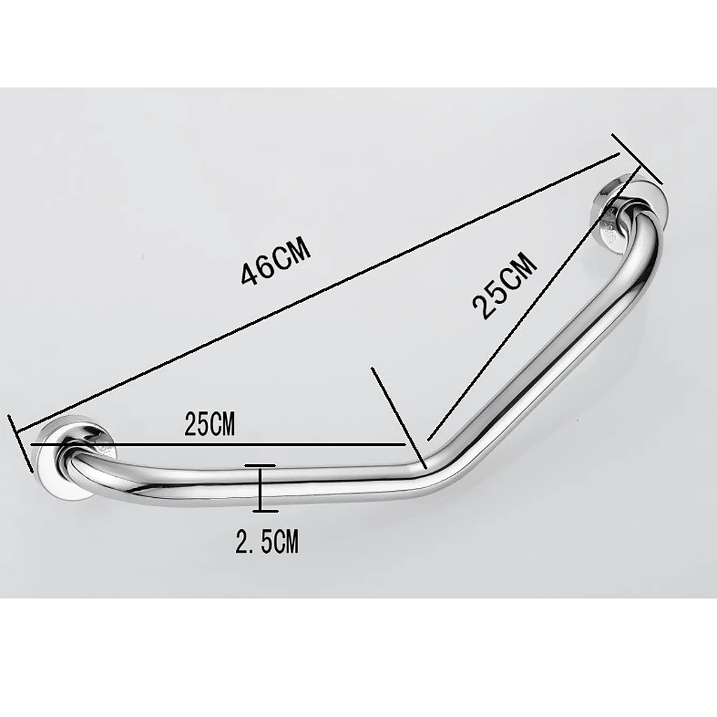 Stainless Steel Bathroom Shower Toilet Bath Grab Bar Safety Handrail Hand Grip Rail Set