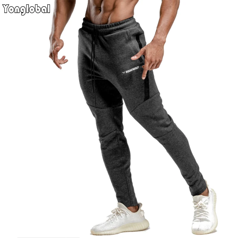 Men's Joggers Sweatpants Sports Track Trousers Running Fashion Warm Jogging Gray Training Winter Compression Fashionable Pants
