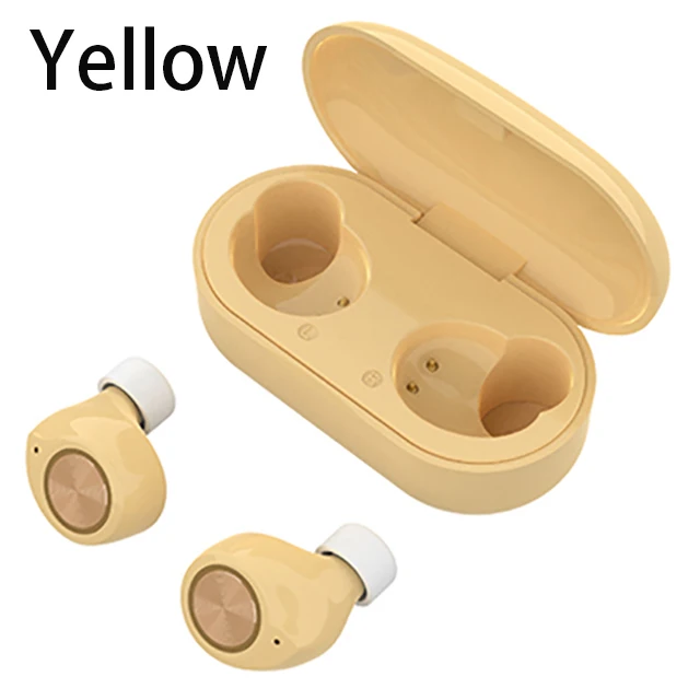 yellow TW60 Bluetooth 5,0 наушники беспроводные наушники Мини Гарнитуры Стерео спортивные наушники audifonos para celular Elair PK i30 i60 TWS - Цвет: yellow