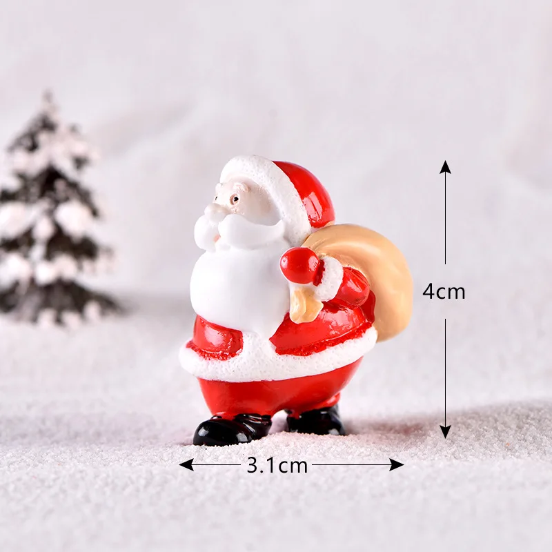 Рождественское украшение, миниатюрное украшение, статуэтки Санта-Клауса, снеговики, волшебный сад, кукольный дом, аксессуары для домашнего декора - Цвет: 014 1pcs