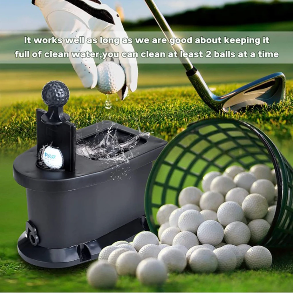 Premium Golf Ball Club Washer Cart-Mount Golfer Cleaner Machine Maintain Kit