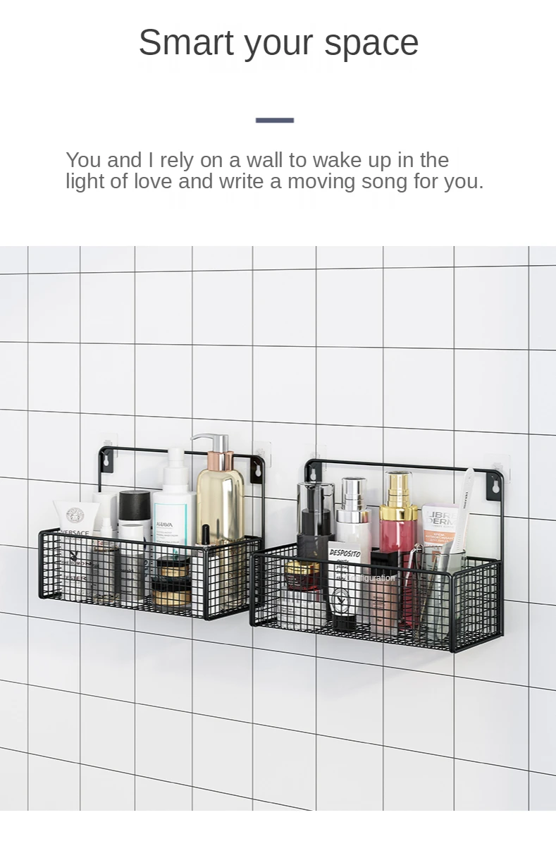 Description Picture 4 of itemPunch-Free Bathroom Storage Rack  Shower Bathroom Toilet Storage Rack Washstand Wall Mounted Products Complete Collection